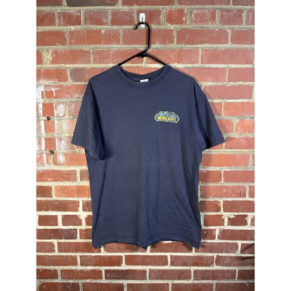 Vintage Y2k World Of Warcraft Alliance Shirt Blue Video Game Promo Adult Large - Picture 2 of 7